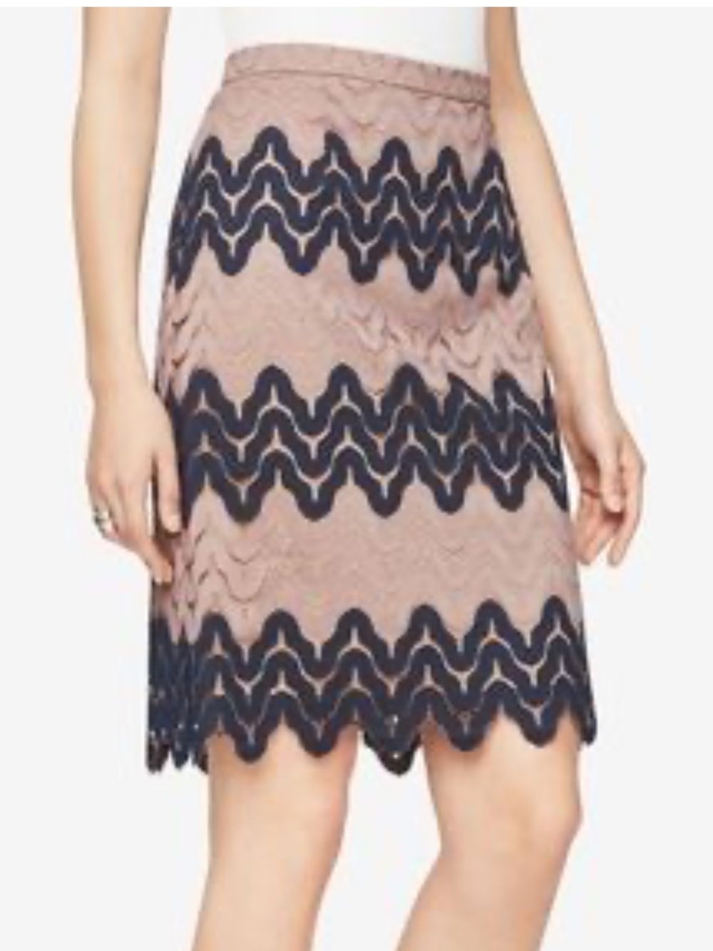 NWT BCBGMAXAZRIA Chevron Pencil Skirt